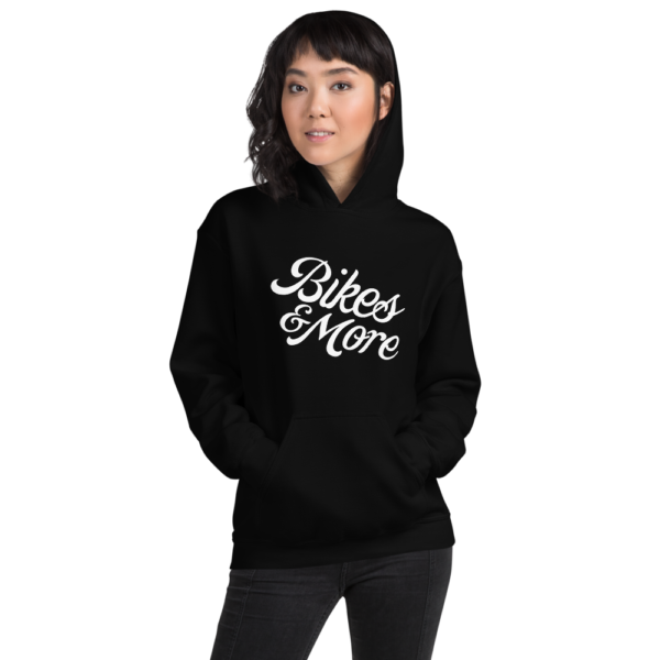 Bikes and More Script Logo Unisex Hoodie - Image 2