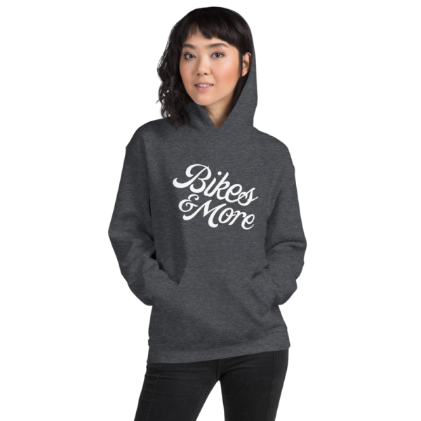 Bikes and More Script Logo Unisex Hoodie - Image 4